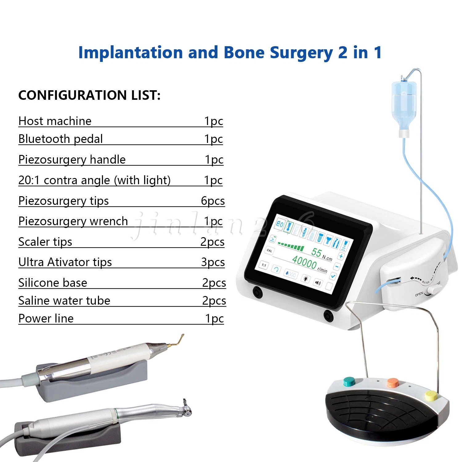 Dental Piezo Motor Surgery &Implant Device 2 IN 1 Bone Cutter Knife TOUCH US-OR