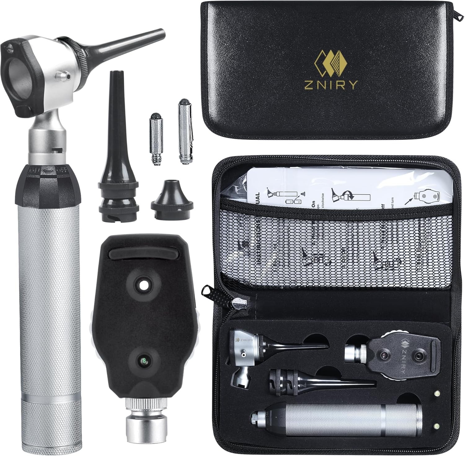 Veterinary Otoscope Opthalmoscope LED ENT Diagnostic Set