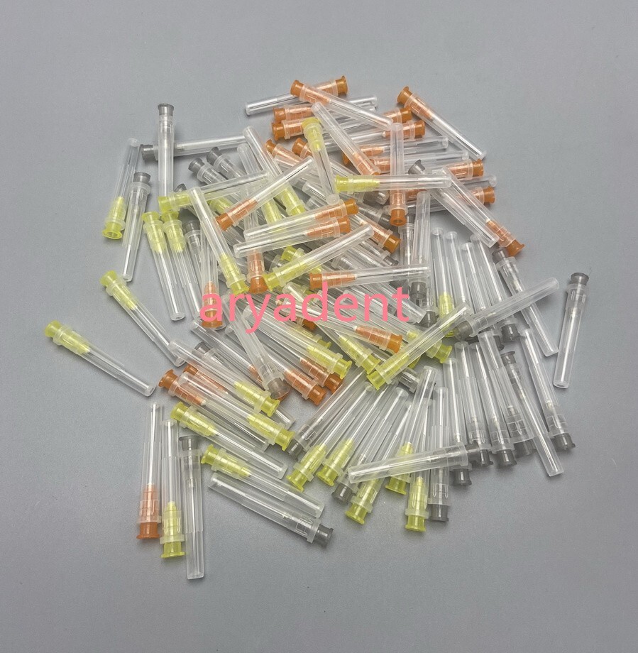 Dental Endo Irrigation Needle Disposable Syringe Tips 25/27/30GA Side Cut Vent