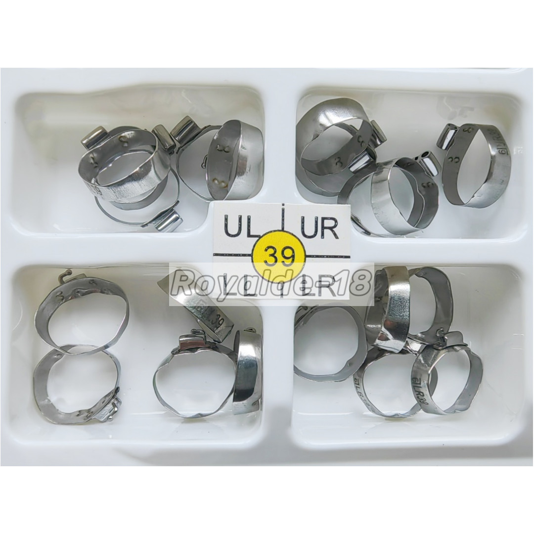Dental Orthodontic Molar Plain Bands U2/L1 U1/L1 Tube #33-#40+ 320Pcs/Lot