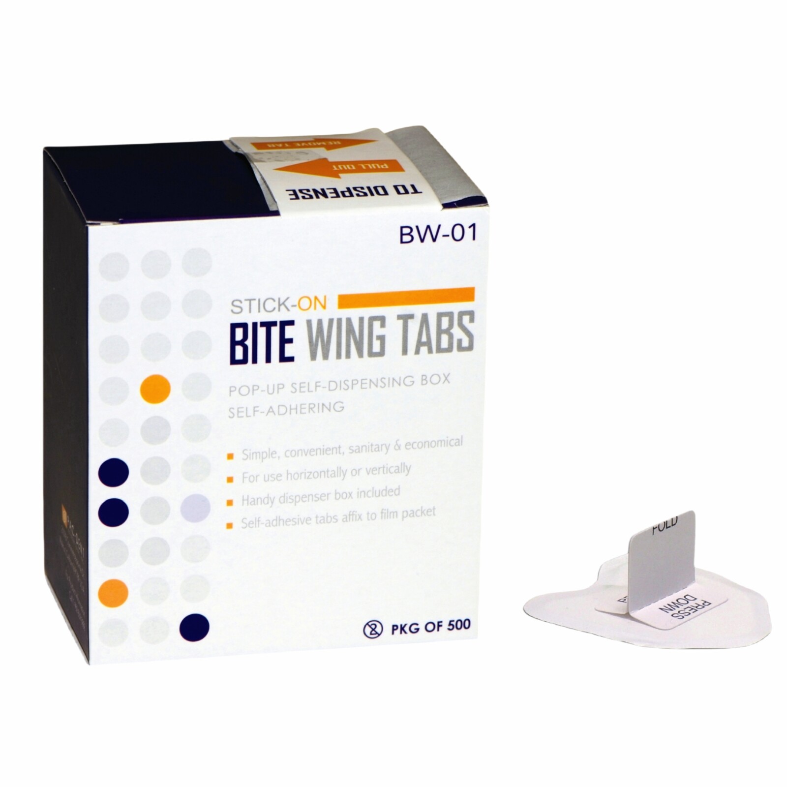 Pac-Dent Bite Wing Tabs (dental Imaging) Box of 500