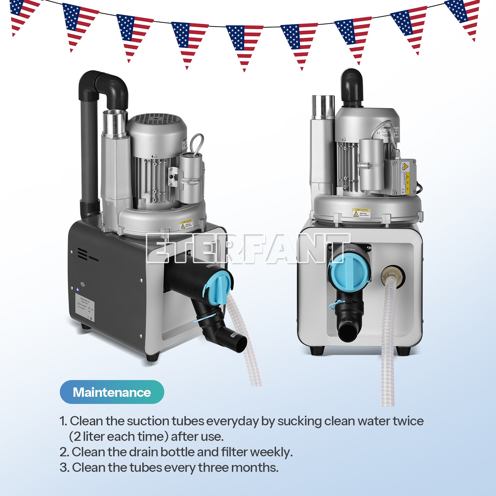 Dental Electric Suction Machine Vacuum System Semi-Dry Type Variable Frequency