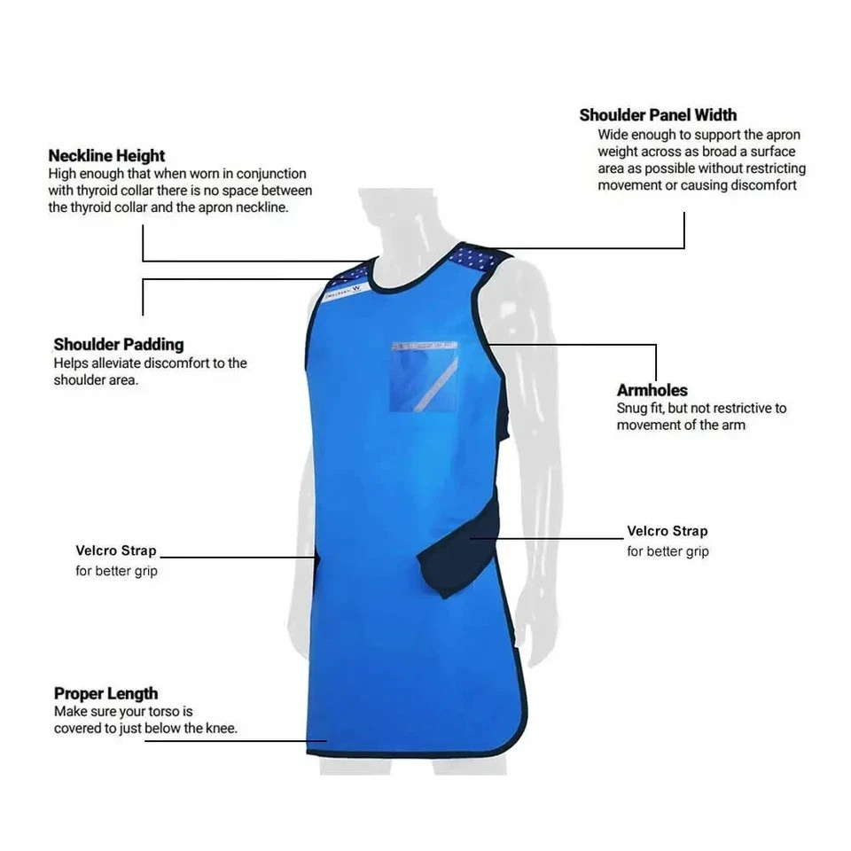 Lead Apron for X-Ray Protection with Thyroid Collar with expedite shipping