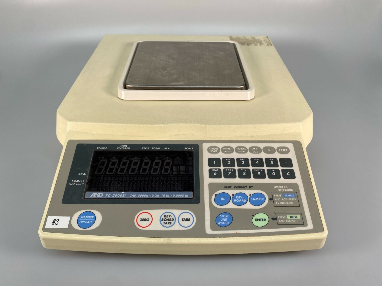 A&D FC-5000Si 5000g Counting Scale