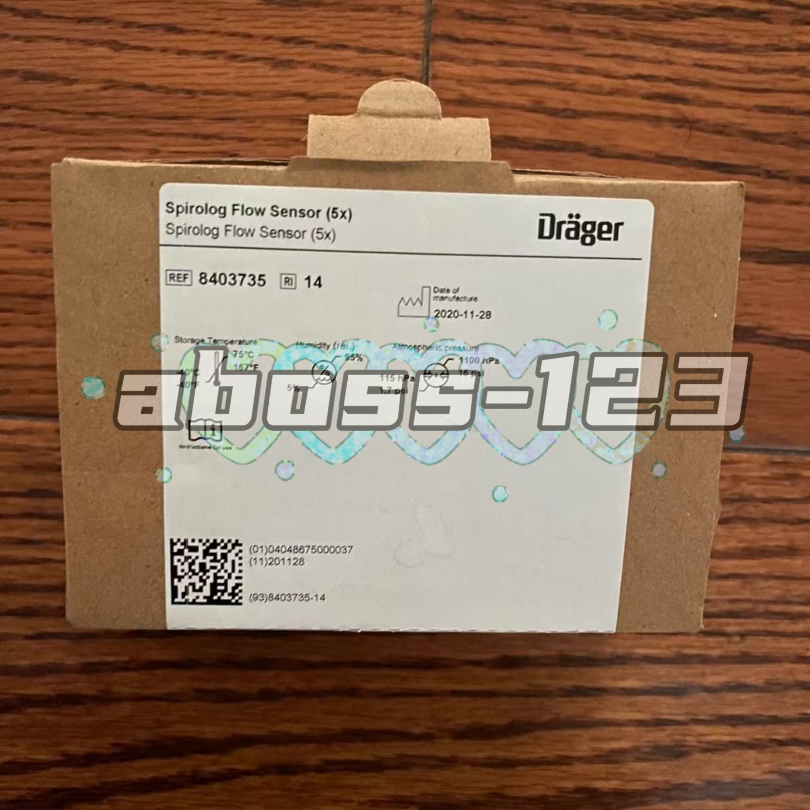 DRAGER 8403735 Spirolog Flow Sensor#1 Box 5pcs New In Box