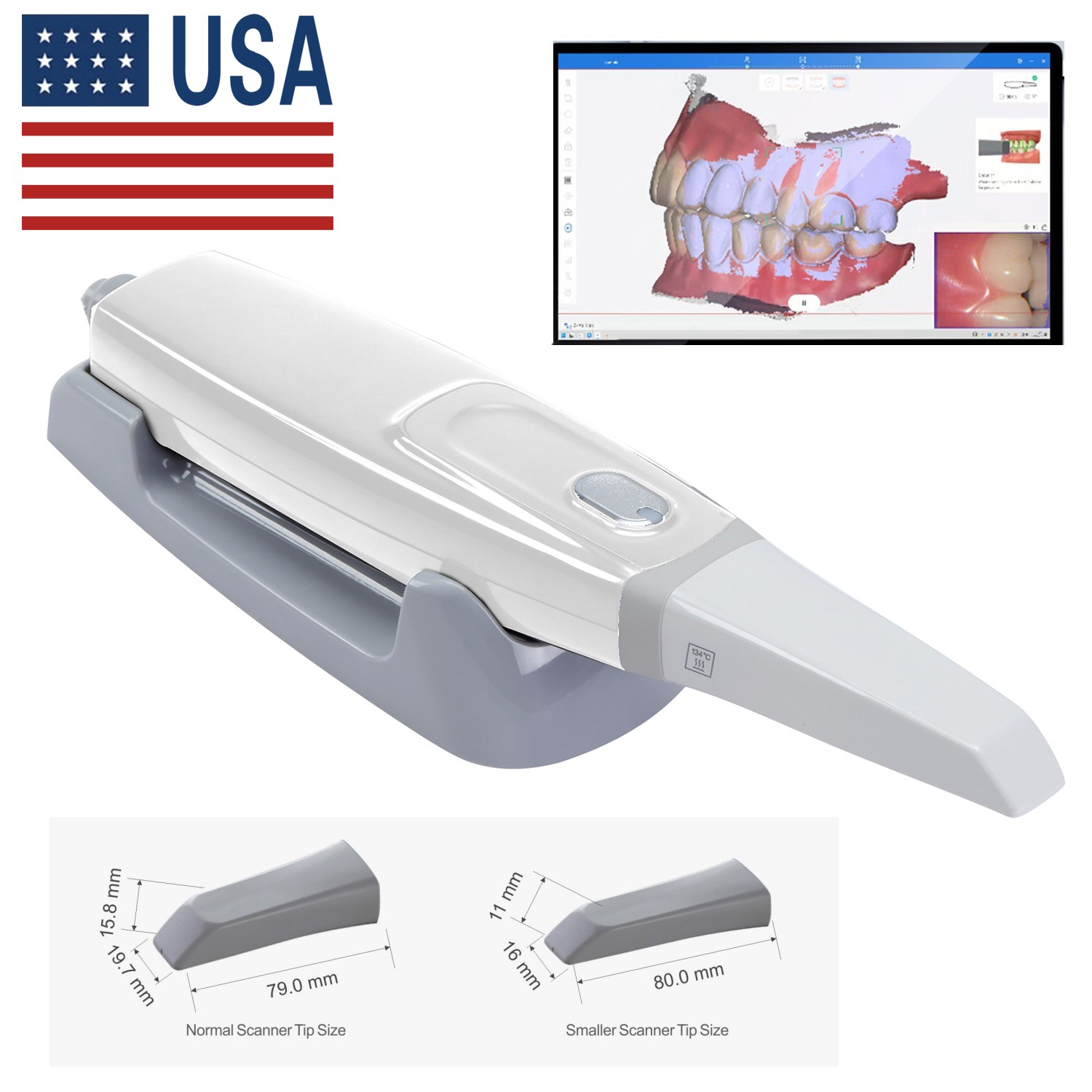 Dental 5Lights LED E-Generator High Speed Fiber Optic Handpiece 4Hole Shadowless