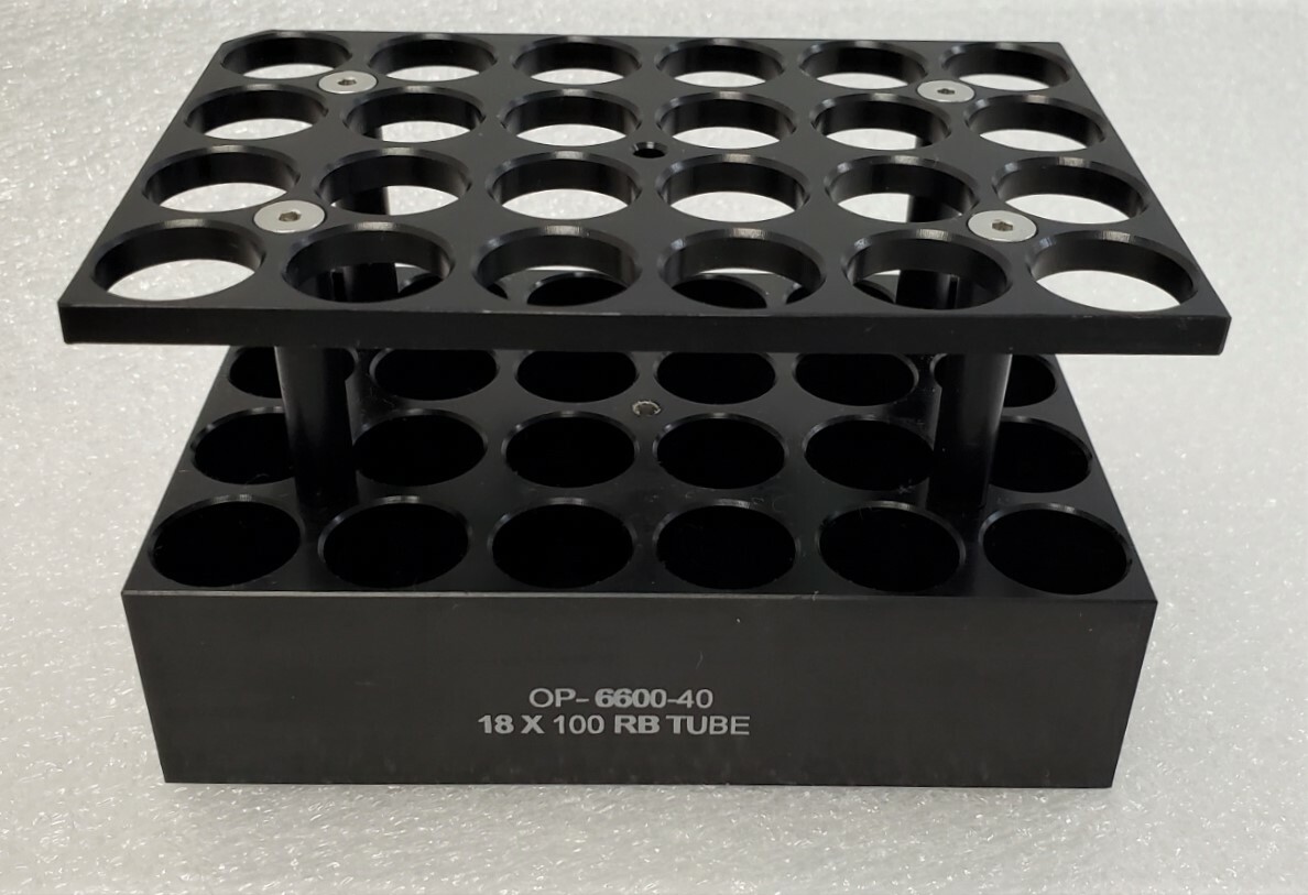 Chemglass Optichem 24-Position Block for 18 x 100mm Round Bottom Tubes, Two Tier
