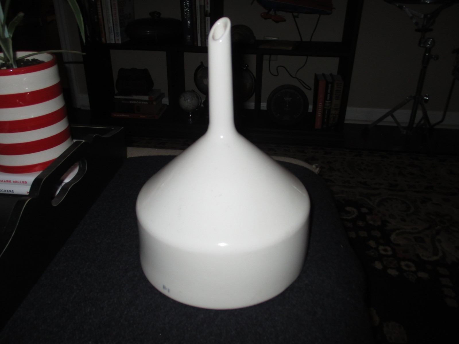 LARGE Coors 22F Porcelain Buchner Funnel – 11″ tall x 7″ wide – 4.4 pounds
