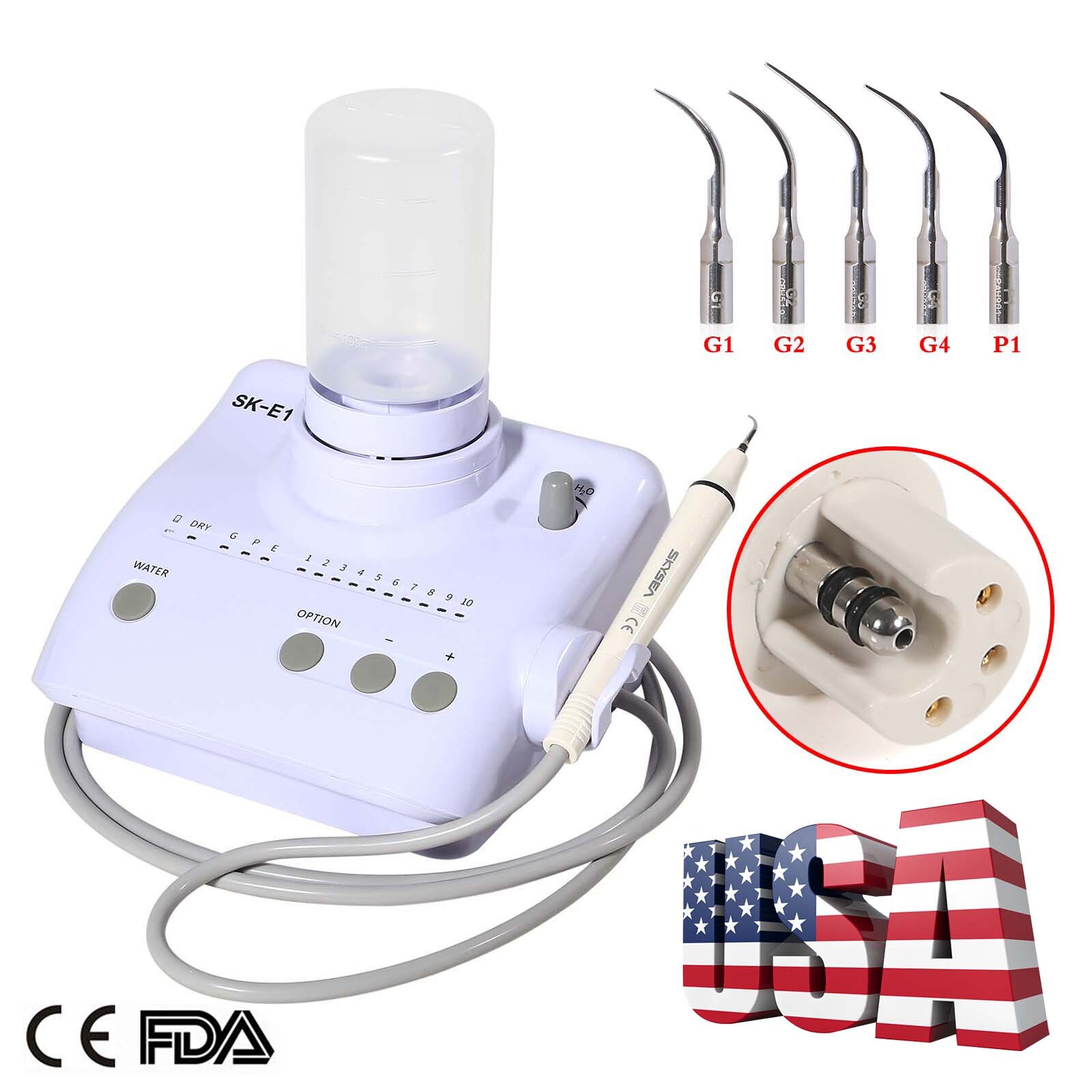 Dental Ultrasonic Piezo Scaler w/ 2 Water Bottles Handpiece for EMS Woodpecker