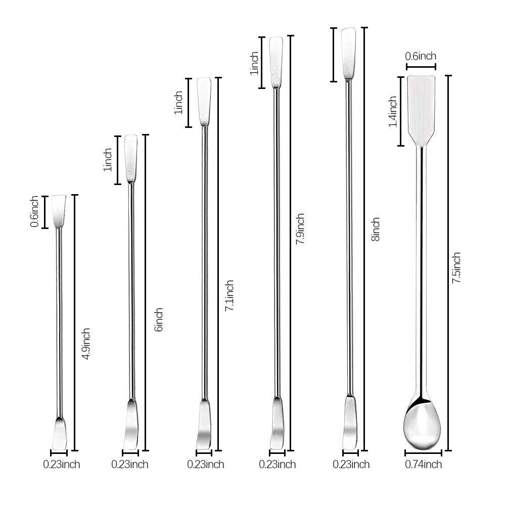 High Quality New Practical Laboratory Sampling Spoon Stainless Steel Safe 12pcs