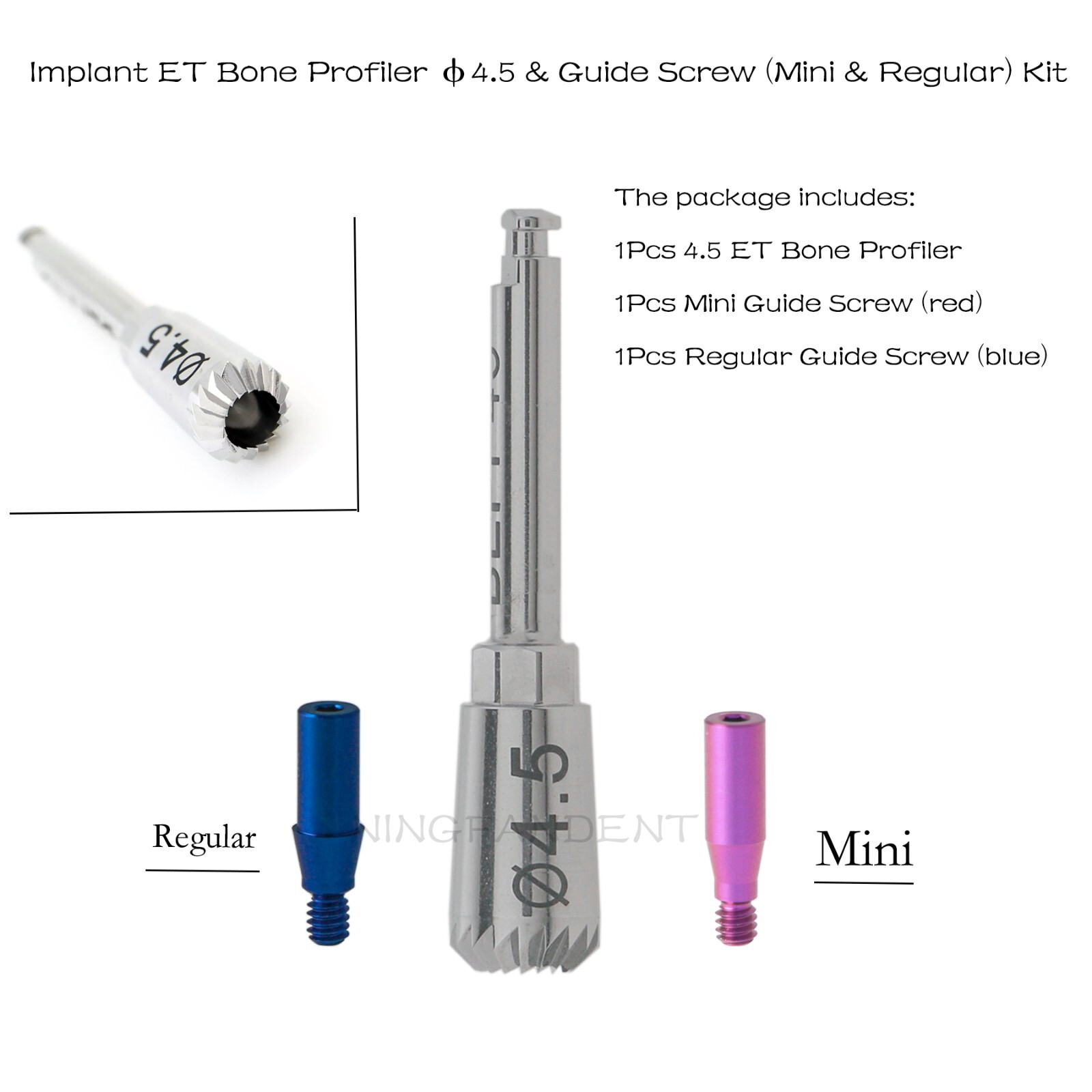 Universal Hiossen Adin Zimmer Mis Implant System Bone Profiler &Guide Screw Kit