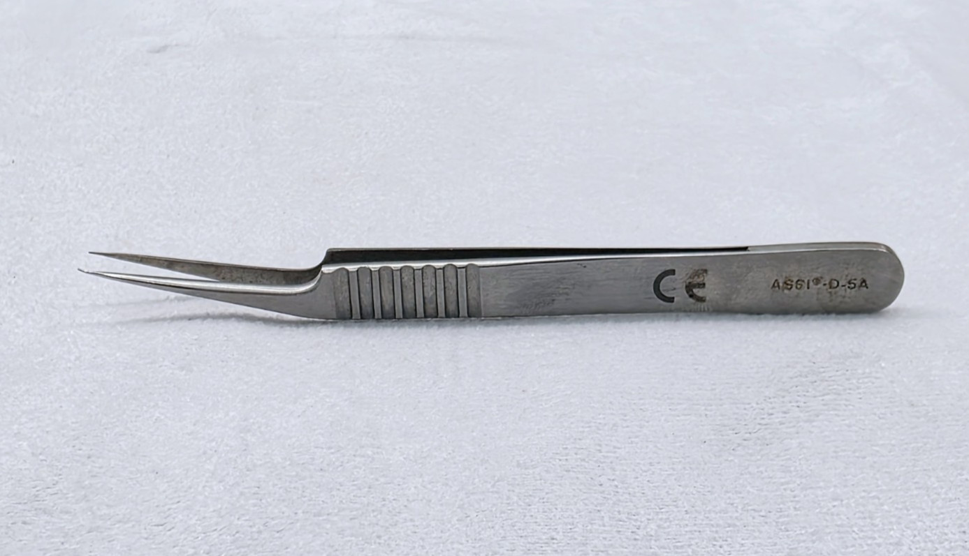 ASSI ASSI.D5A Vessel Dilator Forceps 11cm Angulated 0.3mm Tip Surgical