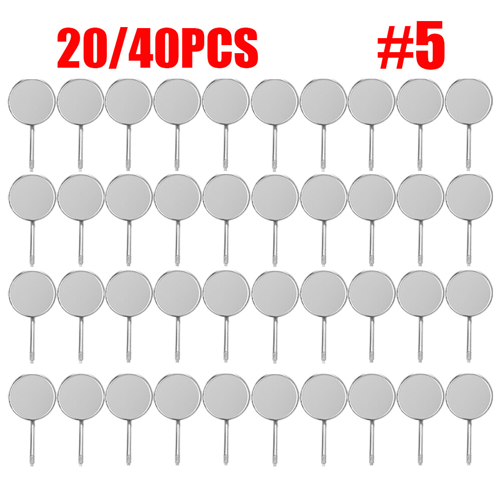 20/40PCS Dental Mouth Mirror heads cone socket # 5 Plain – Stainless Steel`