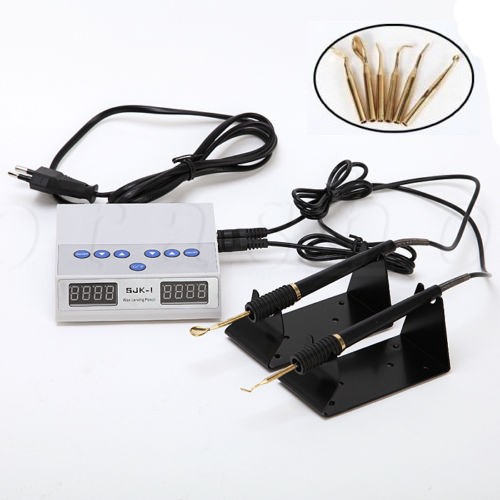 New Dental Lab Electric Waxer Wax Carving Pencil Carver Pen Pot & 6 Tips SJK-I