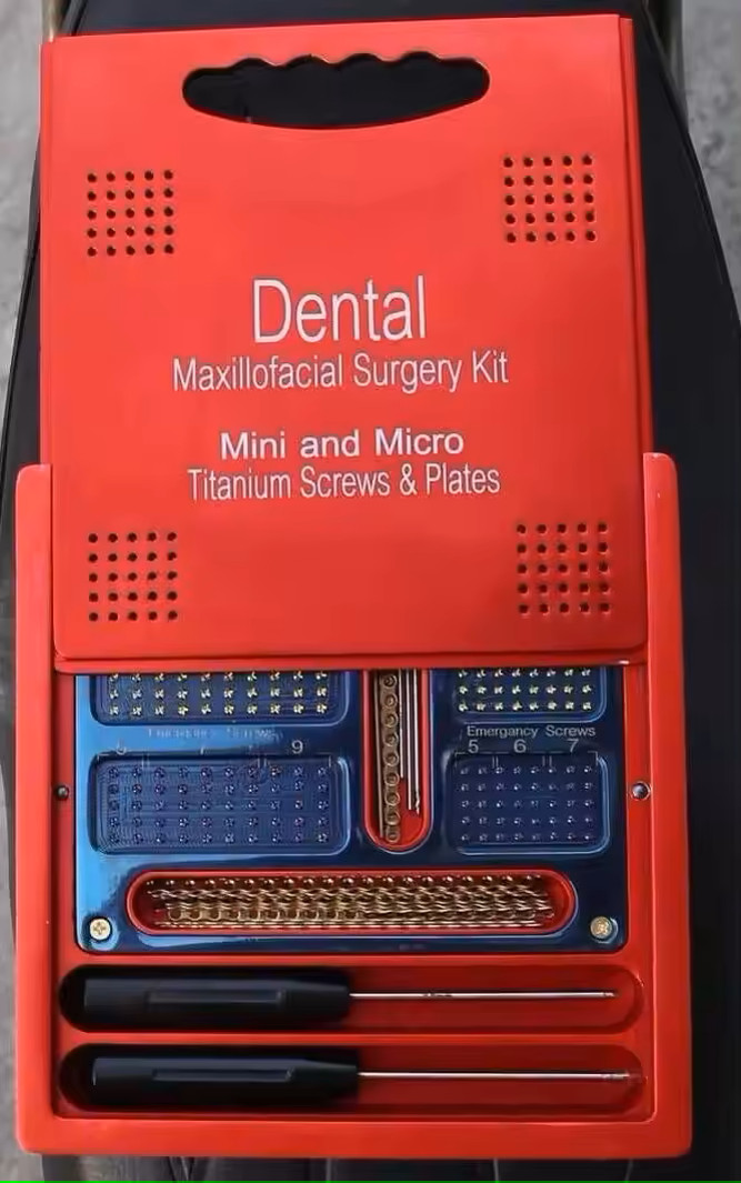 Dental Maxillofacial Surgery Kit Mini And Micro Titanium Screws And Plates