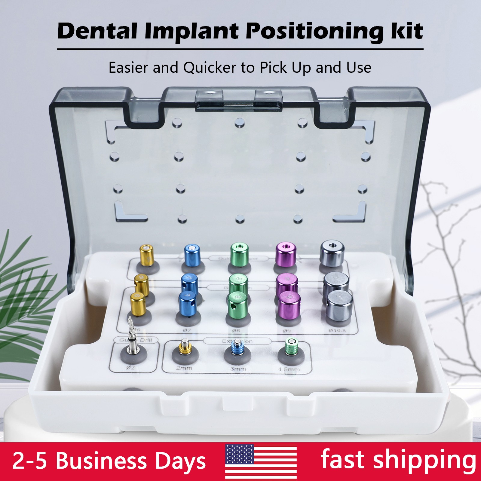 Dental Implant Drill Guide Positioning Space Drill Pilot Pins Spacing An Implant