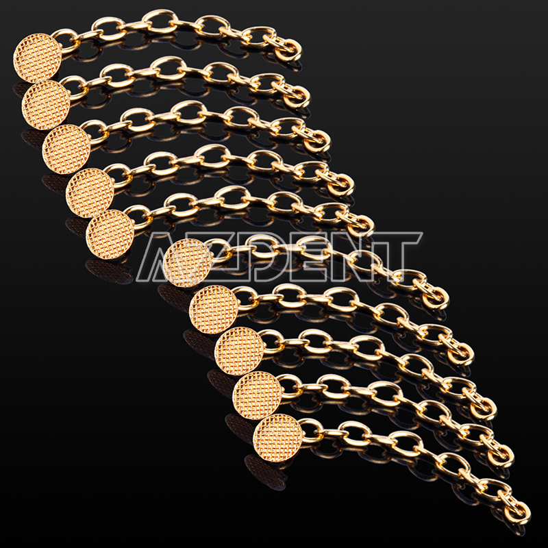 AZDENT Dental Orthodontic Traiction Chain Lingual Button Round Mesh 10Pcs/Bag