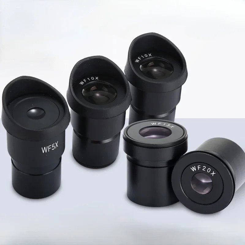 WF5X 10X 15X 20X Stereomicroscope Wide Angle Eyepiece 30.5mm Mounting Lens