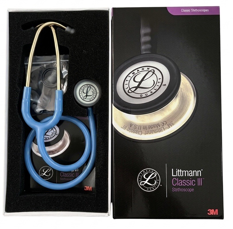 Teal Blue Classic III Monitoring Stethoscope High Quality Free Shipping