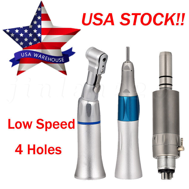 NSK Style Dental Low Slow Speed Handpiece Straight Contra Angle Air Motor 2/4H