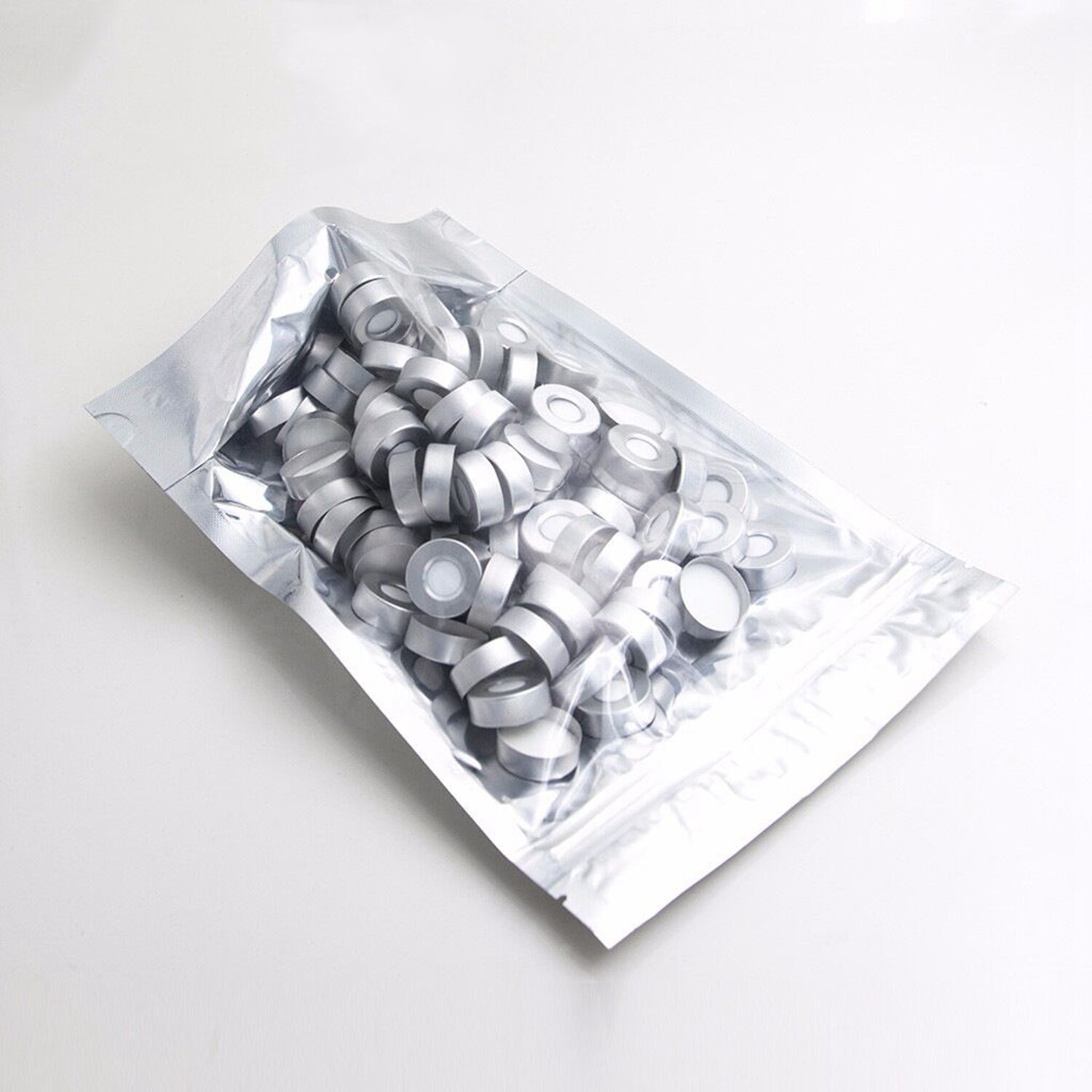 1000PCS 10ml Sample Vials+Aluminum Caps 20mm Crimp Top Clear Glass Bottle HPLC