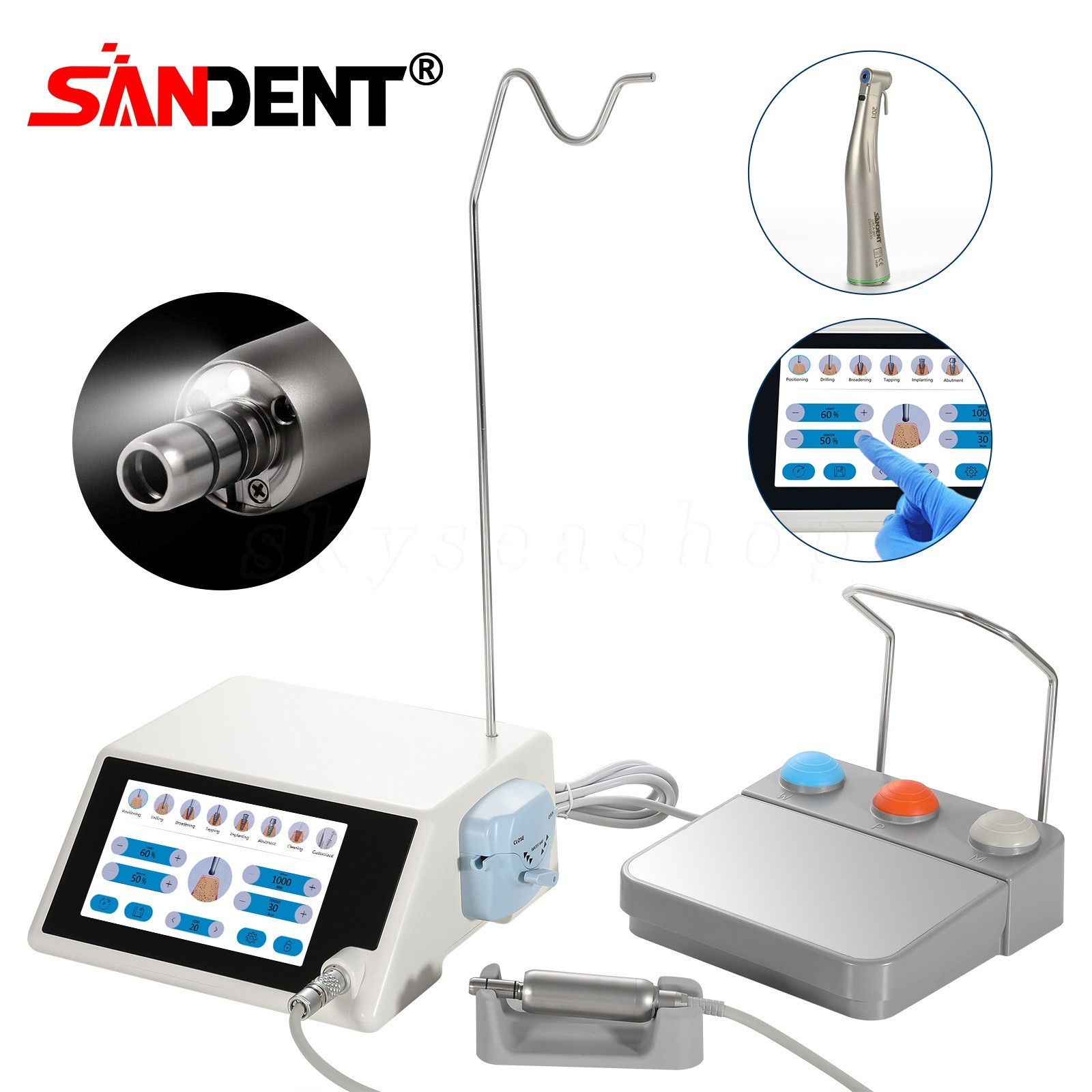 SANDENT Dental LED Implant Motor Surgical System / 20:1 1:4.2 1:5 Handpiece