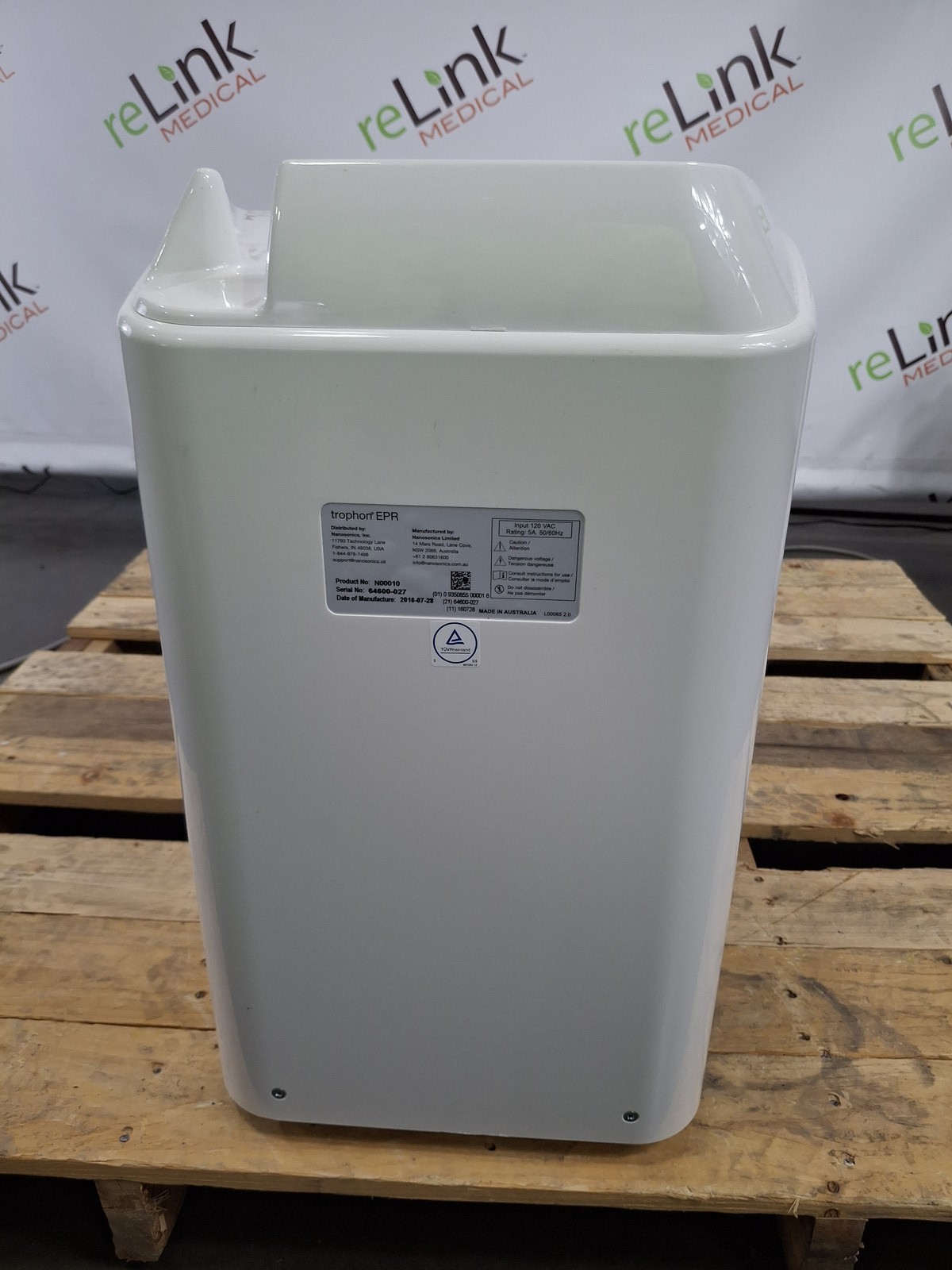 NanoSonics Trophon EPR High Level Disinfection