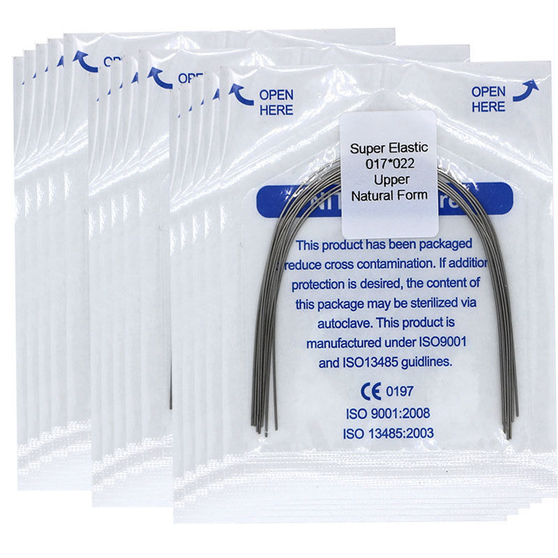 10 Pcs Dental Orthodontic Arch Wire Rectangular Round Niti Super Elastic Natural