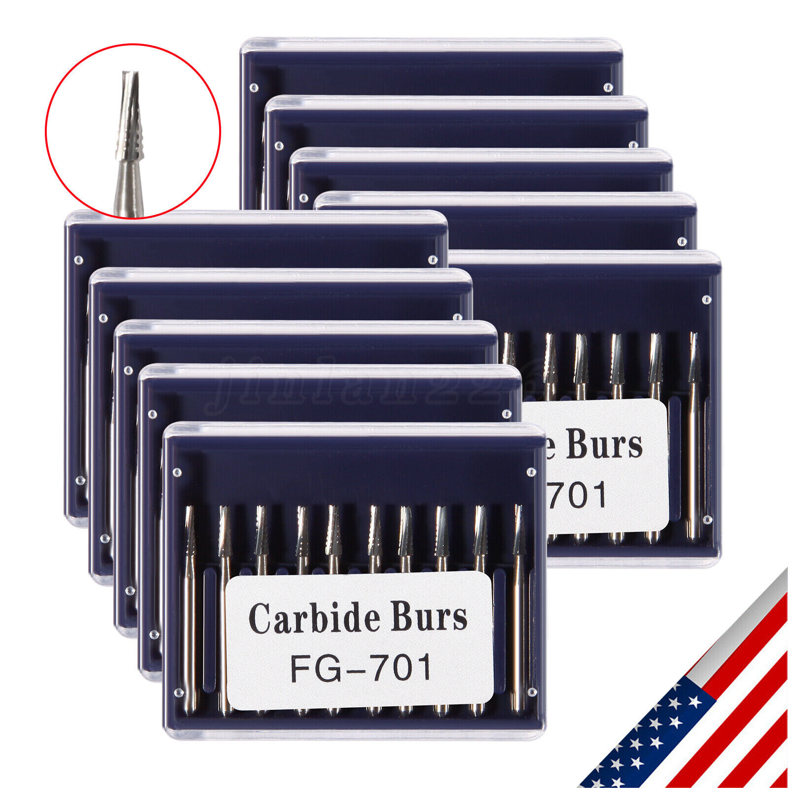 FG701 Carbide Burs FG 701 Bur #701 Friction Grip Quality 100-10PK