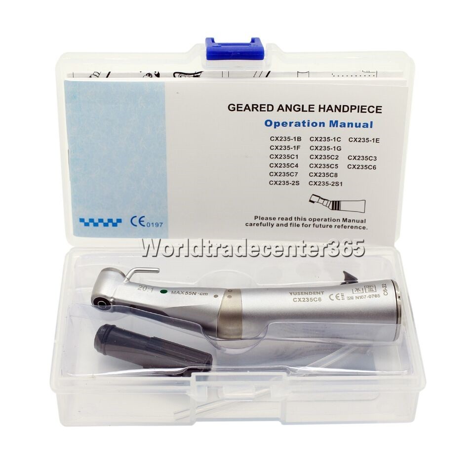 DMXDENT Dental Surgical 20:1 Contra Angle Implant Handpiece Fiber Optic / No LED
