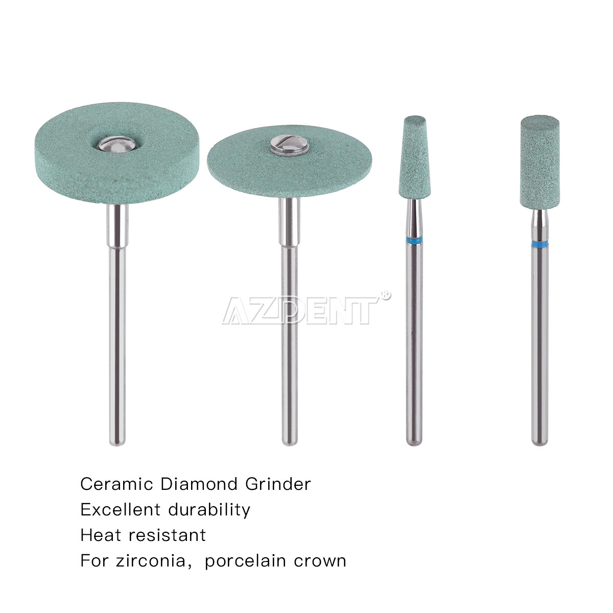 Dental Lab Ceramic Diamond Polisher Rubber Porcelain Wheel Discs Burs HP 2.35mm