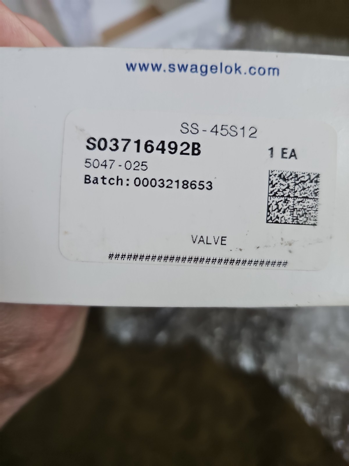 Stainless Steel 1-Piece 40 Series Ball Valve, 6.4 C 3/4″Swagelok Tube Fitting