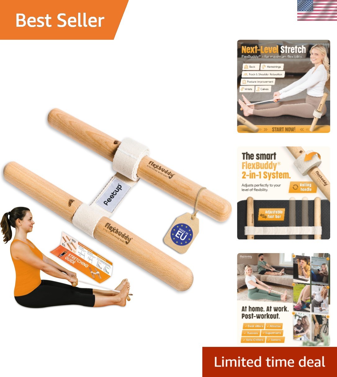 Versatile 2-in-1 Flexibility Trainer & Stretching Device – Portable & Effective