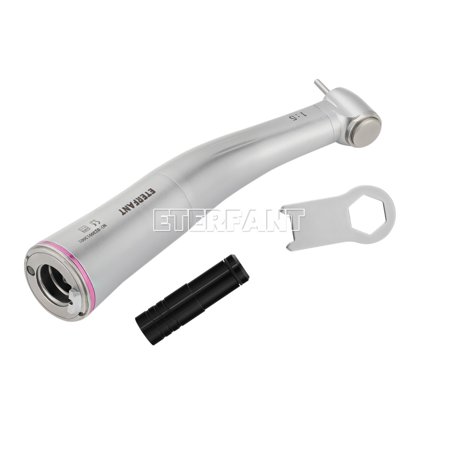 ETERFANT Dental 1:5/1:1Fiber Optic LED Contra Angle Handpiece NSK Electric Motor