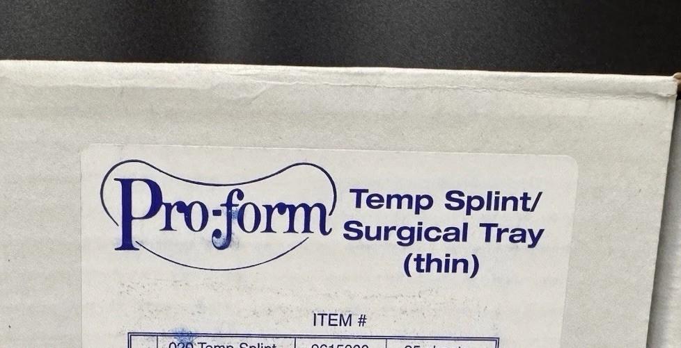 Keystone Proform Temp Splint/ Surgical Tray (thin) .040 45 Sheets