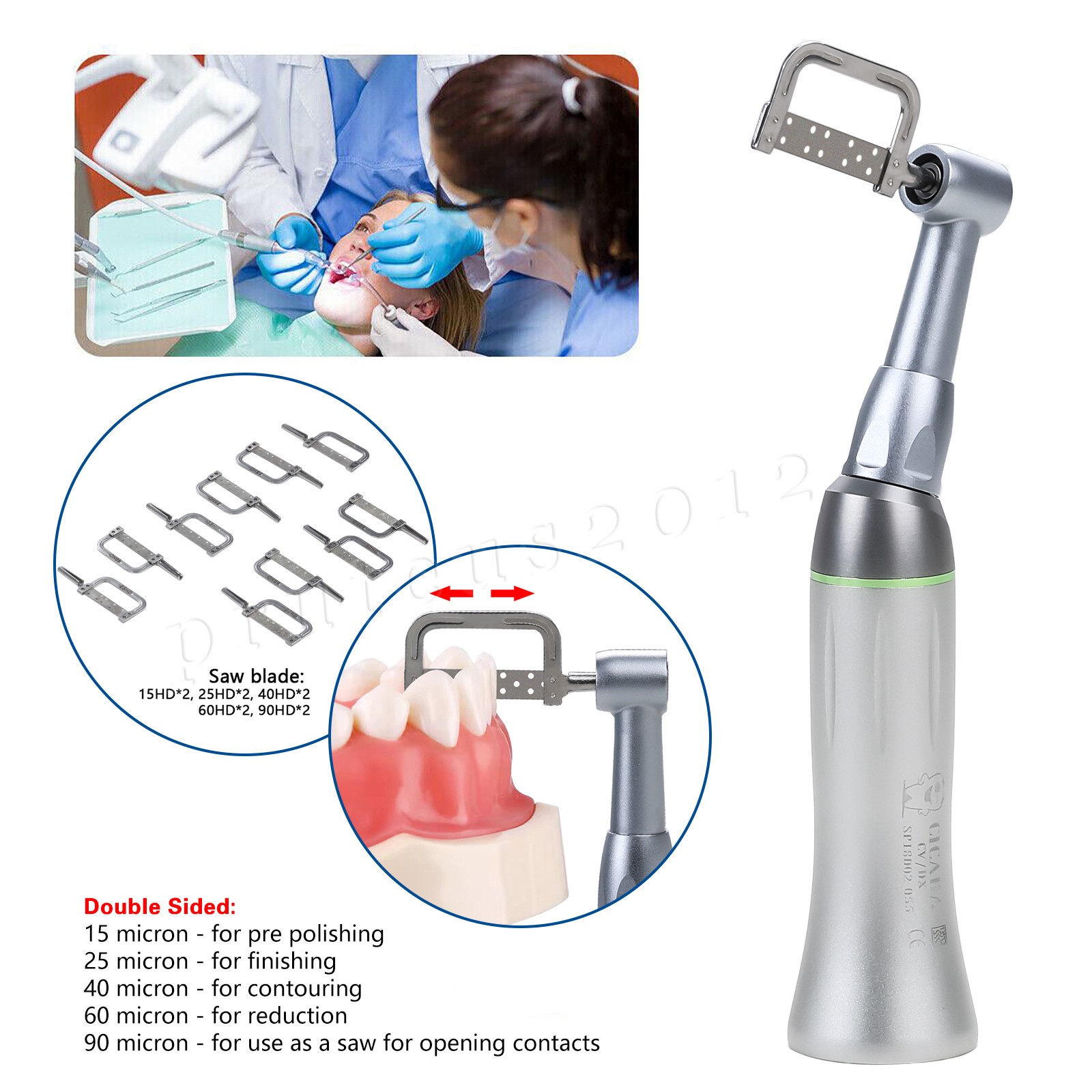4:1 Reduction Reciprocating IPR Strips Contra Angle Handpiece Kit CICADA
