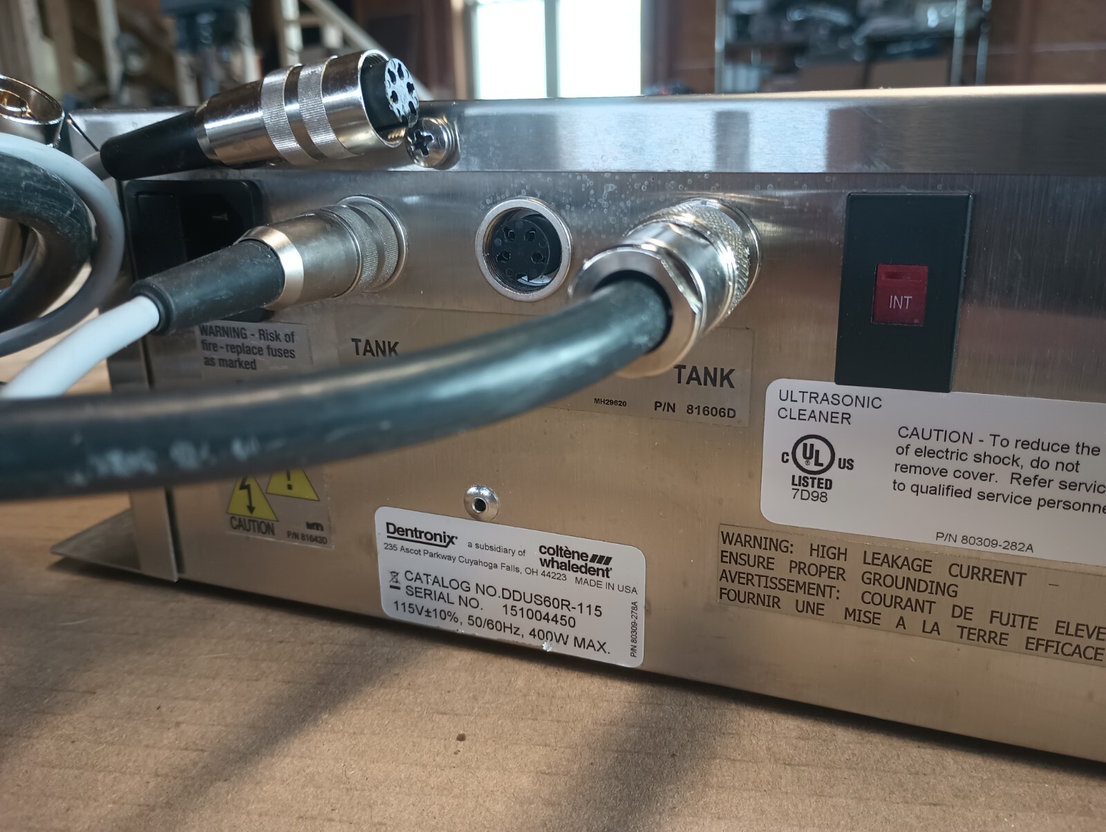 Dentronix DDUS-60R-115 Dental Ultrasonic Cleaner Head Unit Parts Or Repair