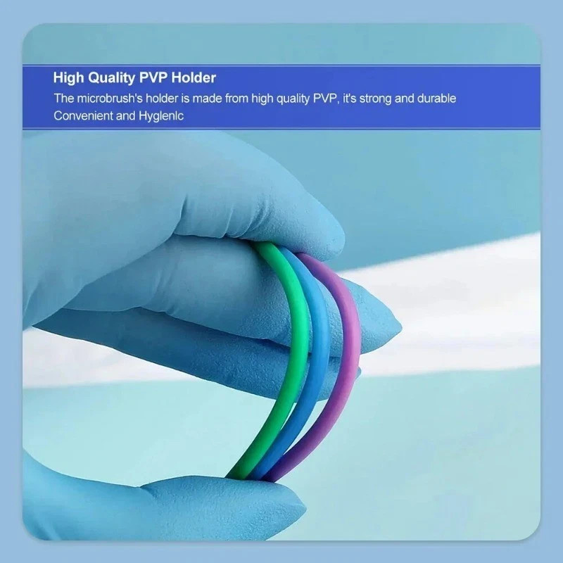 100 Pcs/Pack Dental Disposable Micro Brush Bendable Applicator Tips 4 Size