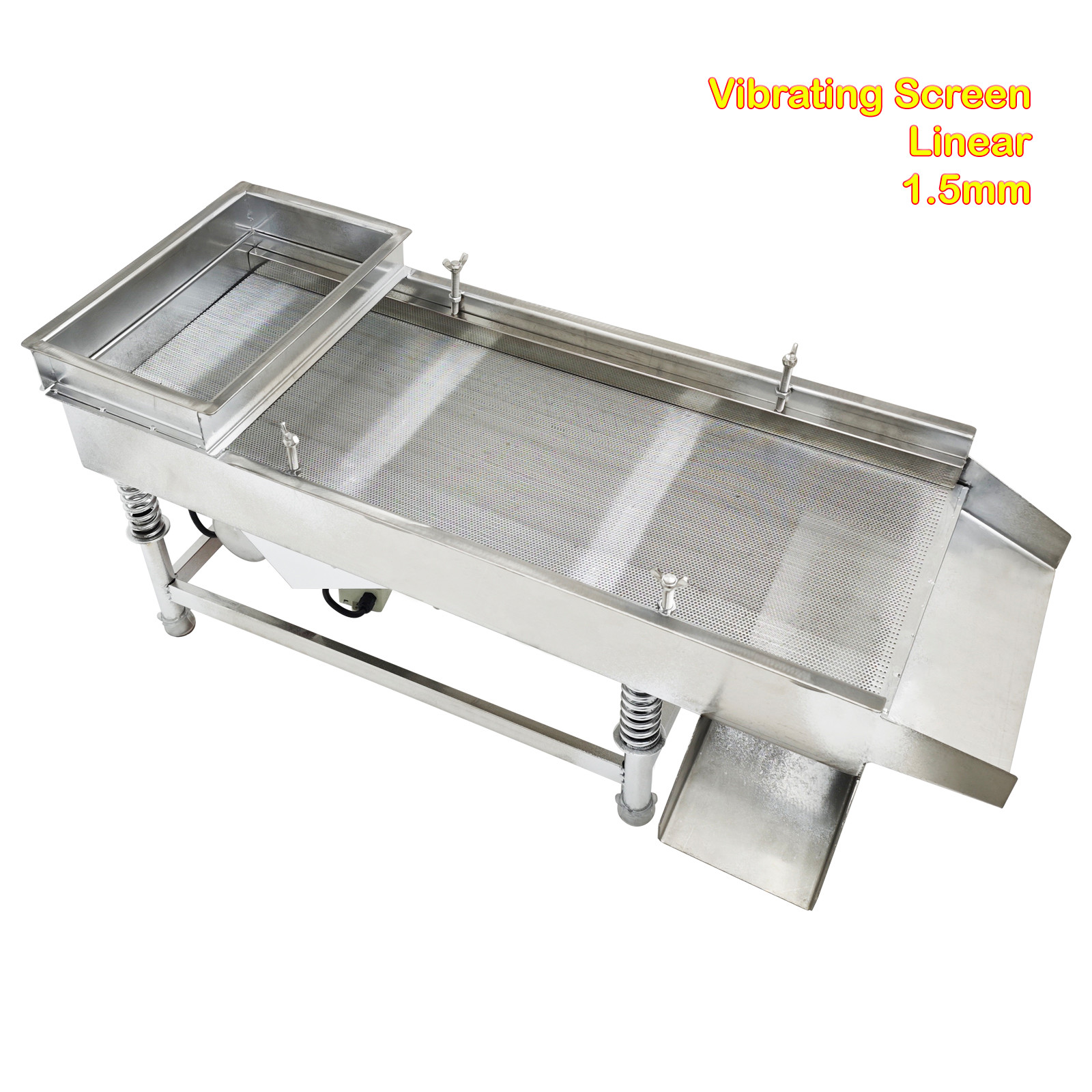 Linear Vibrating Screen 110V 80W 33.86″x13.4″x15.75″ 1.5mm Round Holes