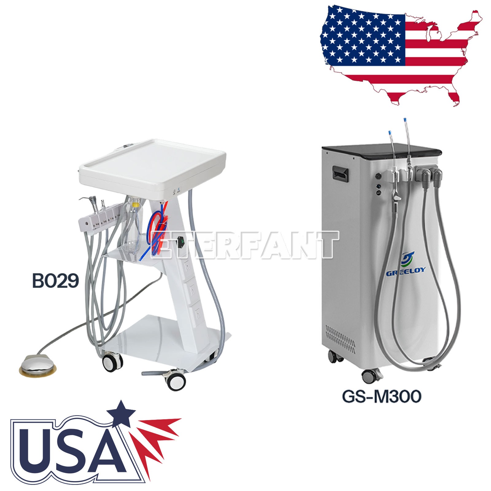 Dental Mobile Suction Negative Pressure/ 4 Holes Portable Delivery Unit System