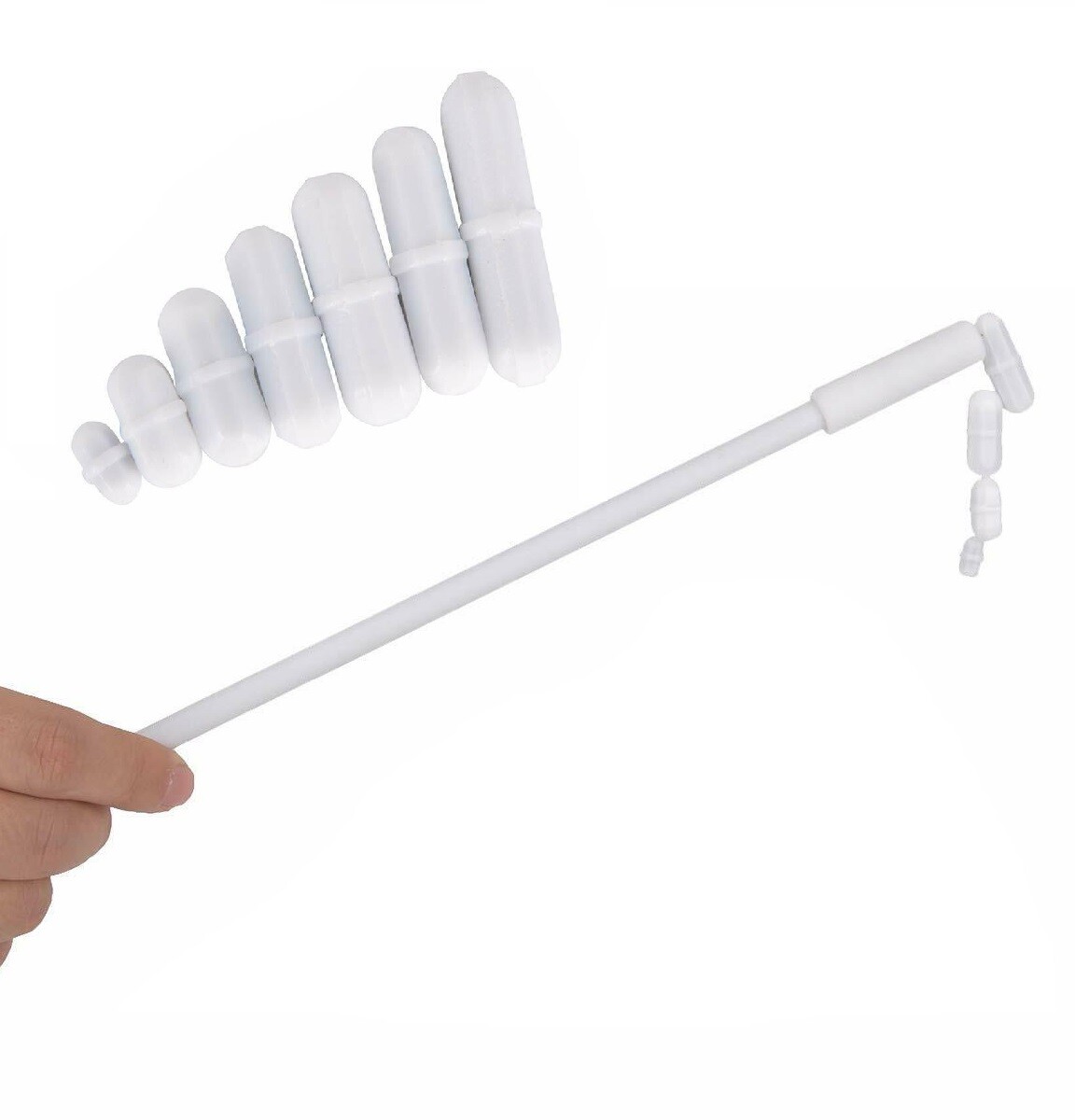 7 Pieces PTFE Magnetic Stirrer Mixer Stir Bar and 8″ Magnetic Stir Bar Retriever