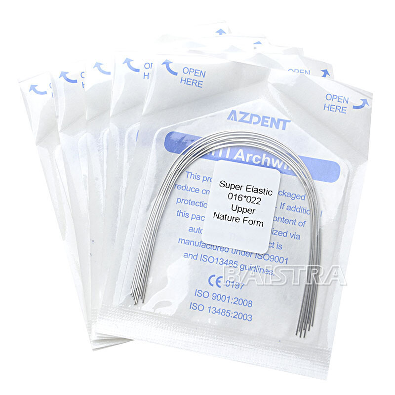 AZDENT Dental Ortho Arch Wires Niti Super Elastic Rectangular Natural Form