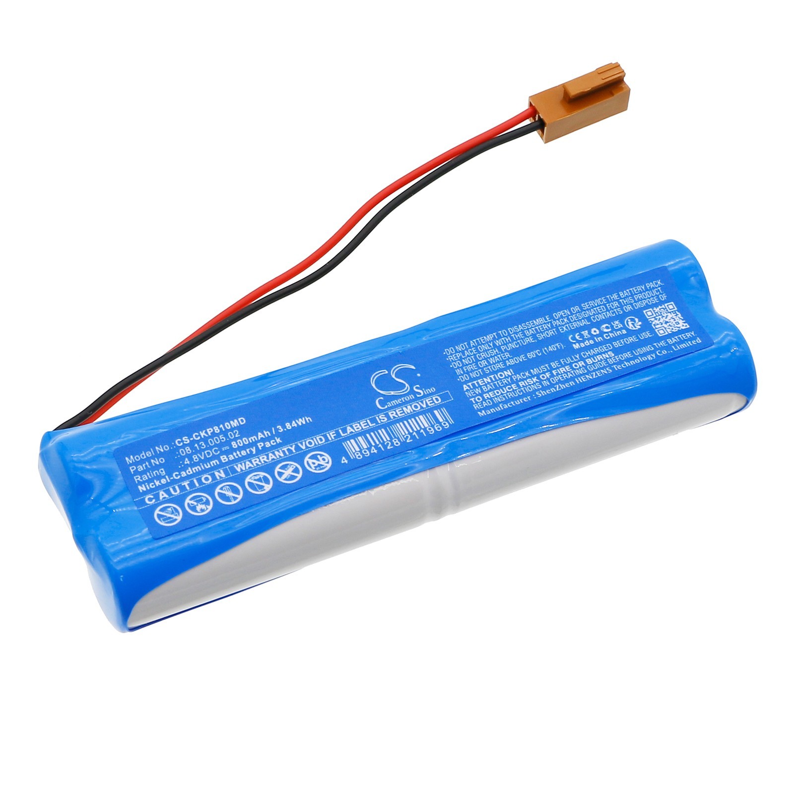BATTERIE Ni-CD 4.8V 800mAh Type 08.13.005.02 For Critikon P81