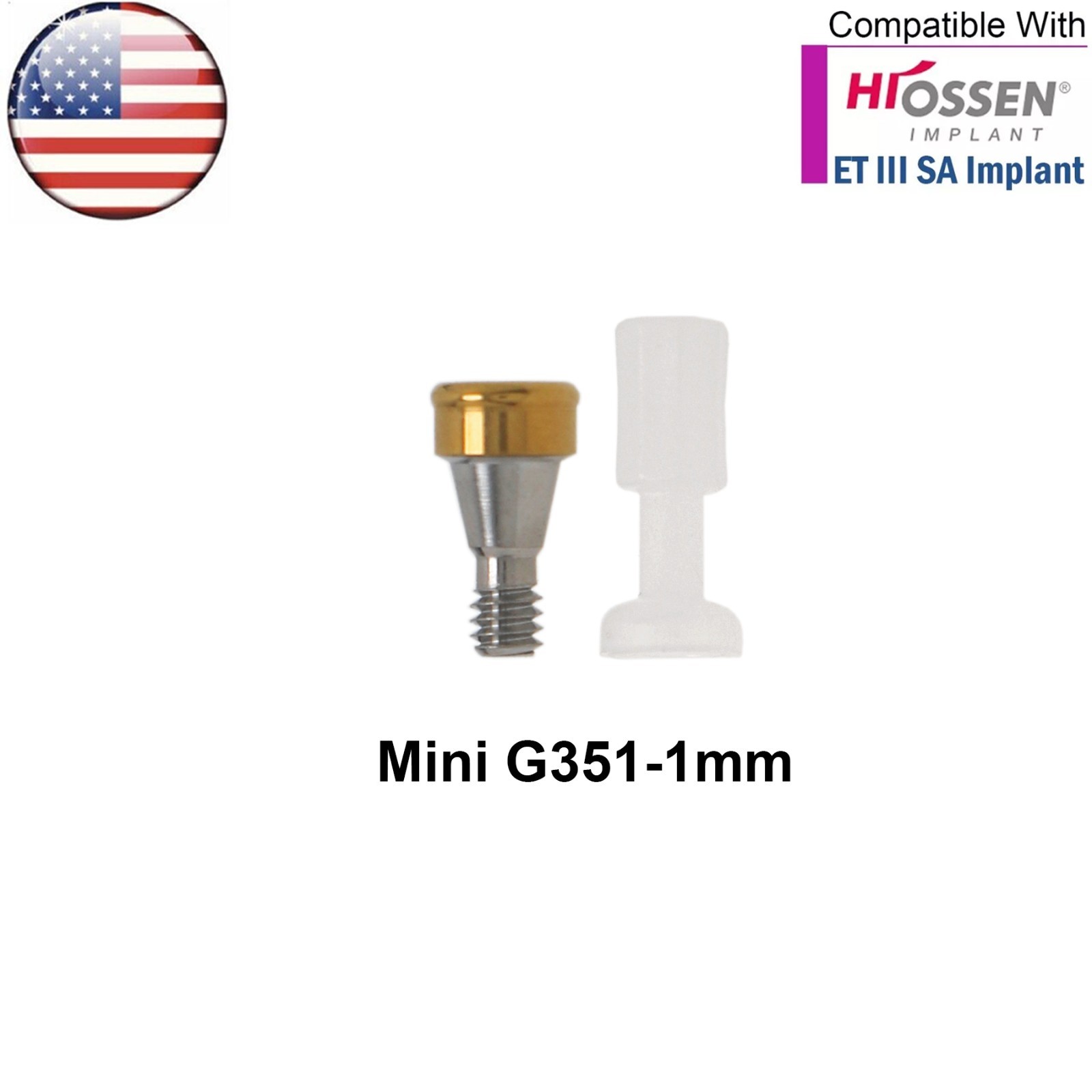 US For HIOSSEN Dental Locator Overdenture Abutment Mini/Regular Male Cap Kits