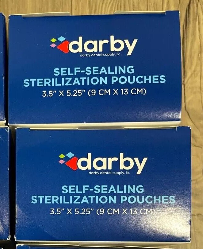 Sterilization Pouches 3.5″ x 5.25″ Darby 200/box (Lot 2 boxes)