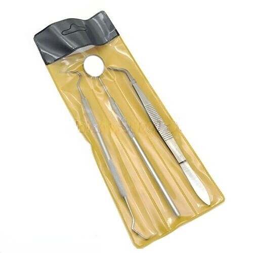 10 Kit basic examination dental kit set of 3 hygiene kit mirror explorer tweezer