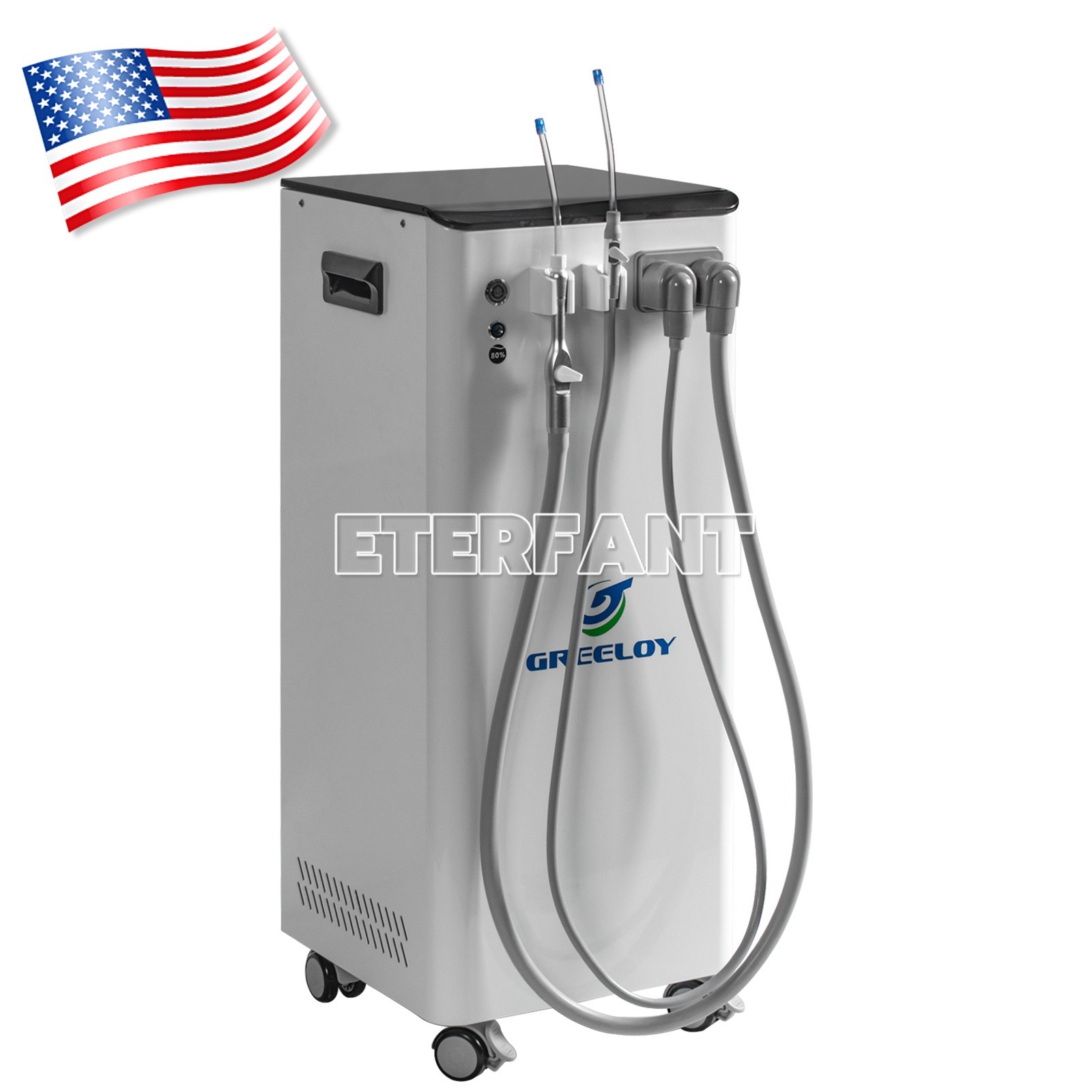 Dental Mobile Delivery Cart Treatment Unit System 4Hole/Electric Suction Machine