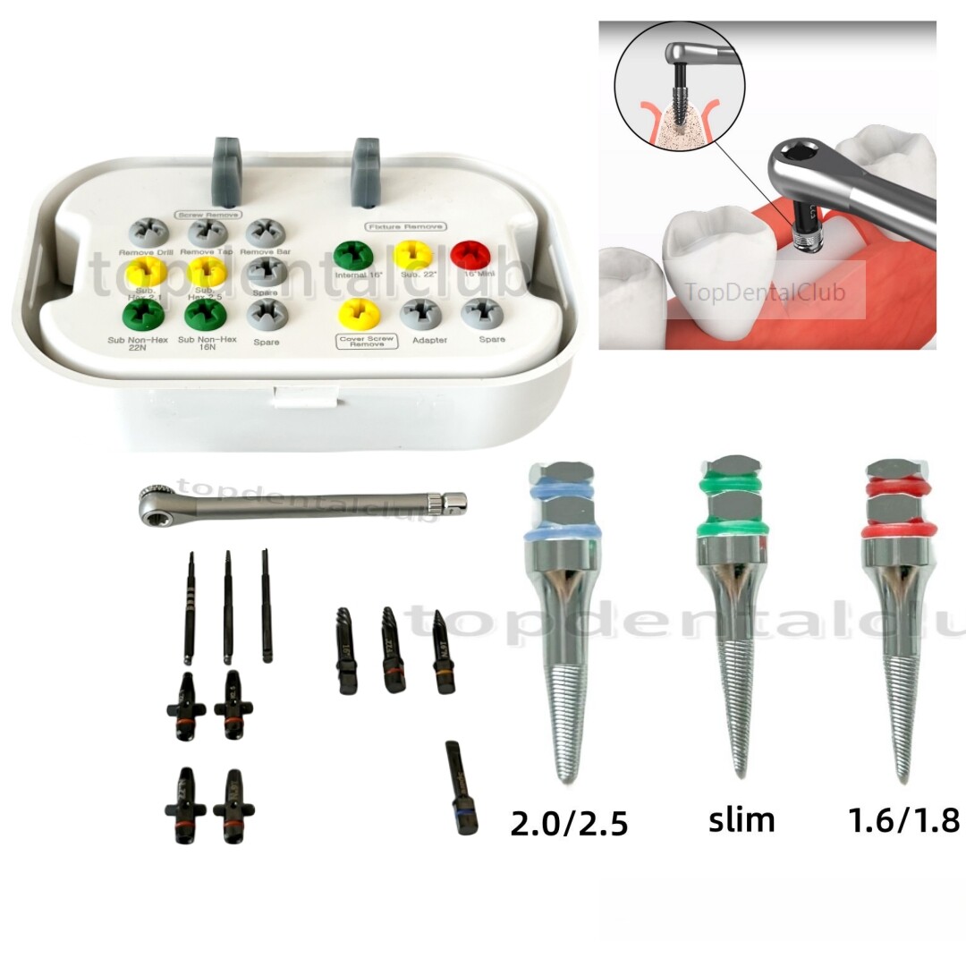 Broken Screw Extractor Remove Dental Pick SOS Kit Only 3Pcs Screw Fits Surgident