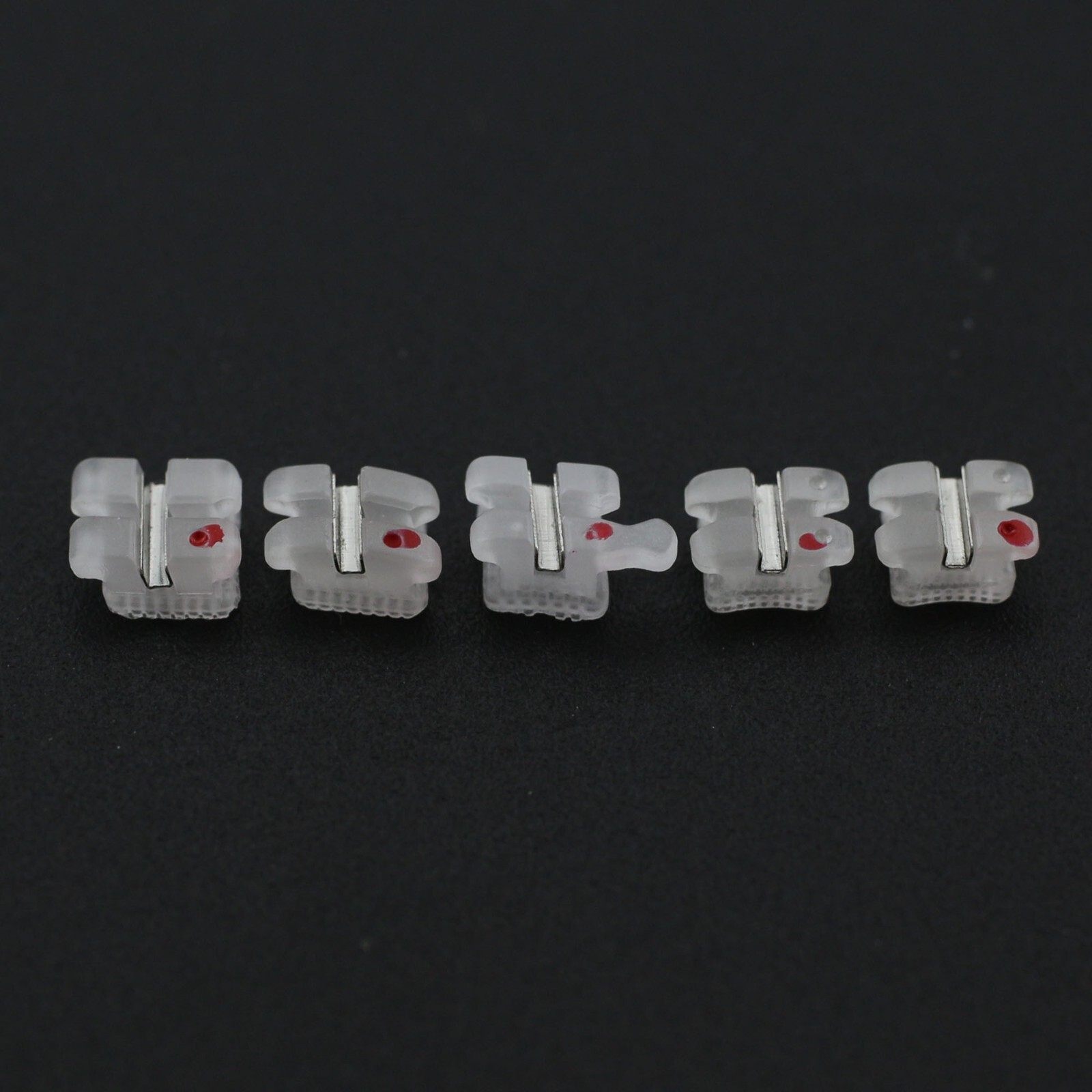 Dental Orthodontic Ceramic Brackets Braces Roth MBT 022 3 Hooks 5-5 Aesthetics