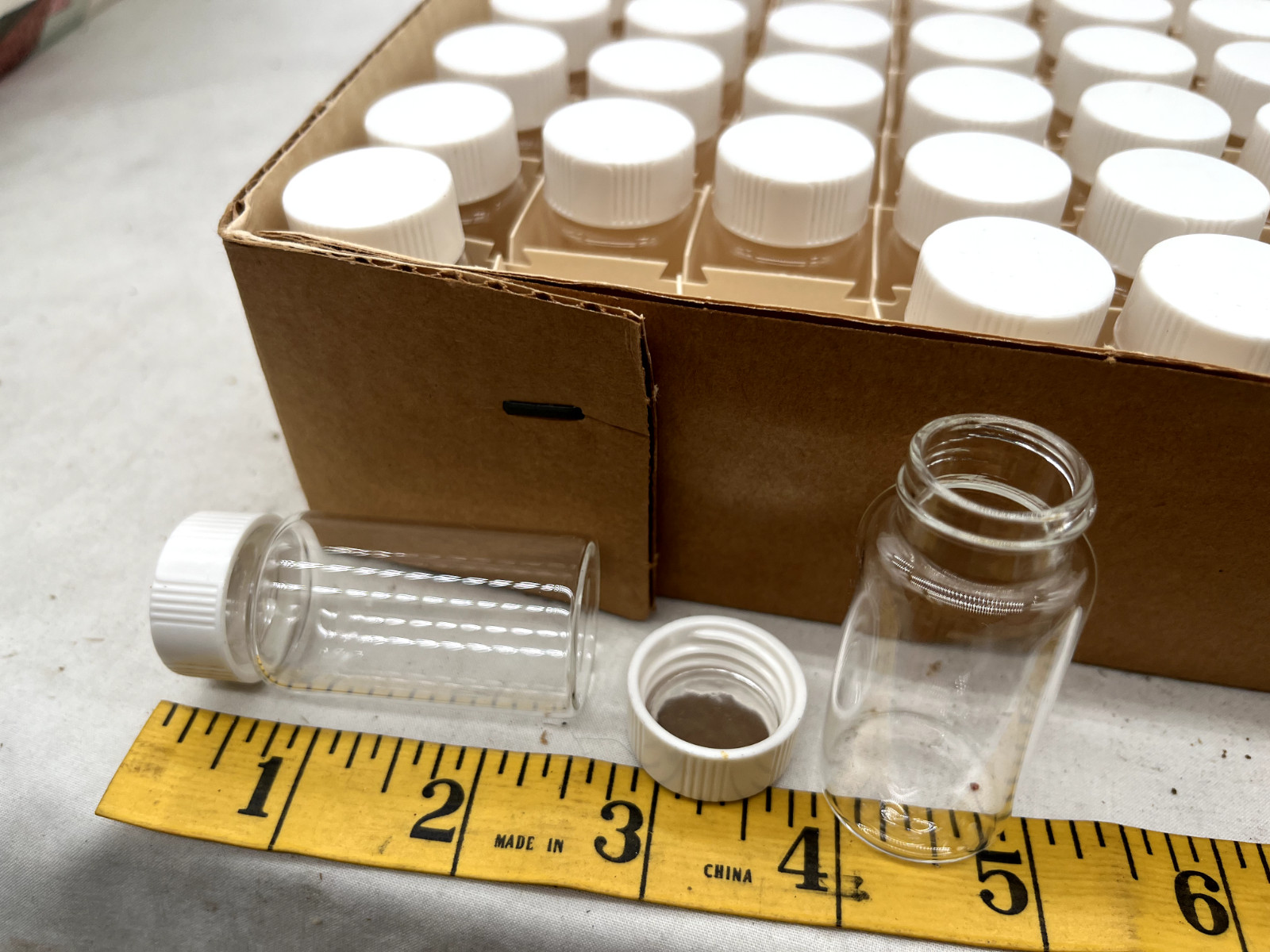 vintage wheaton scintillation vials glass jar art deco screw top lot of 10